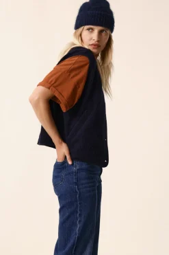 Des Petit Hauts Vestes & Manteaux|Veste maille sans manches Zlata